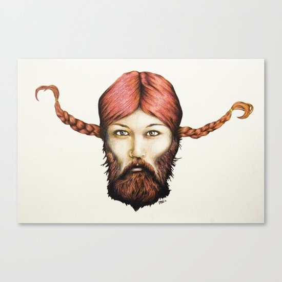 Wendy, The Bearded Lady Canvas Print