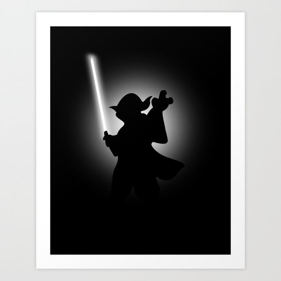YODA'S DARK SIDE Art Print