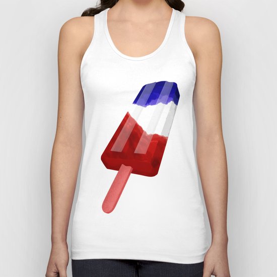 Popsicle Red White and Blue Unisex Tank Top