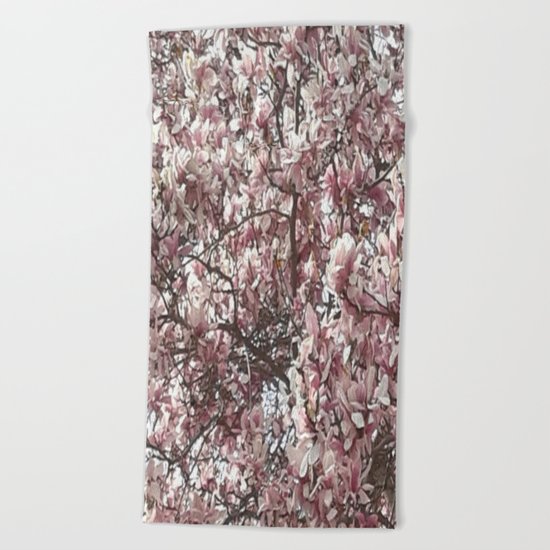 Magnolia Blossoms Beach Towel