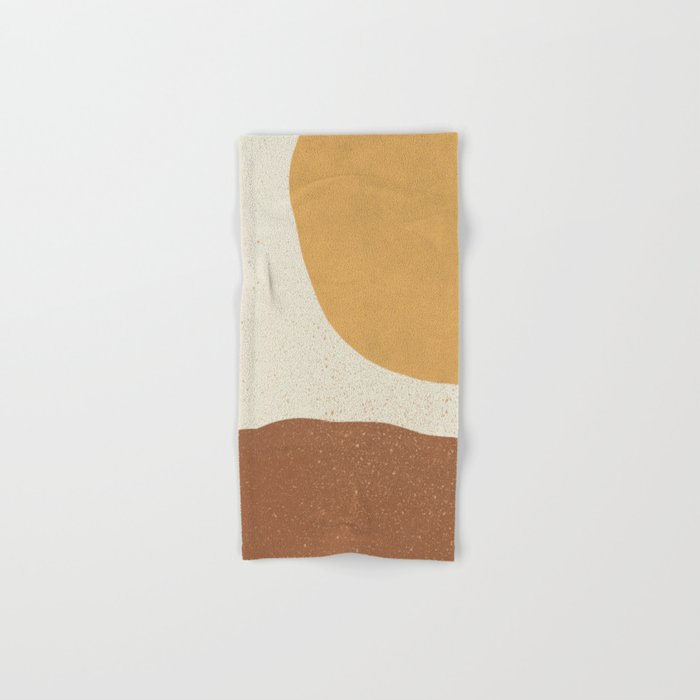 Minimalist Painting - Gold Brown Hand & Bath Towel