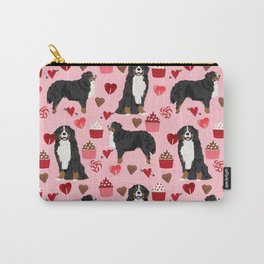 Bernese Mountain Dog custom valentines day gift for dog lover pet art love dogs Carry-All Pouch | Illustration, Love, Petfriendly, Valentine, Pattern, Cartoon, Digital, Drawing, Dogs, Valentinesday 