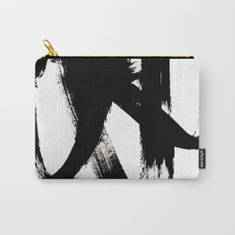 Brushstroke 2 - simple black and white Carry-All Pouch | Fineart, Canvas, Street Art, Modern, Abstract, Case, Alyssahamiltonart, Tapestry, Wallart, Framed 