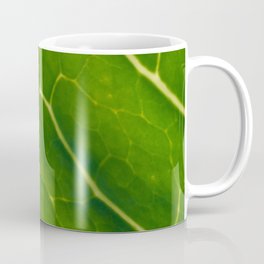 Green leaf close up background. Coffee Mug
