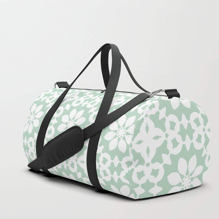 Abstract Geometric Flower Pattern Artwork 02 Color 01 Duffle Bag