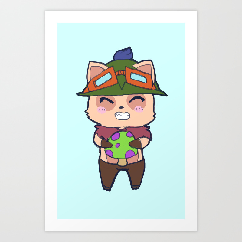 Cute Teemo Design Art Print By Hamzilla15 Society6