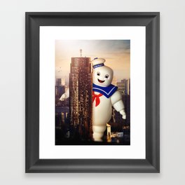 Marshmallow in my city Framed Art Print