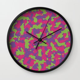 Camouflage Floral Wall Clock
