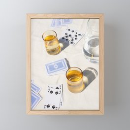 Playing a Game of Cards | Summer Sunshine Outside Games Photography Art Print Framed Mini Art Print