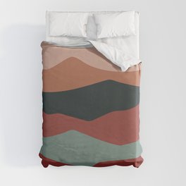 Abstract Landscape fall Duvet Cover
