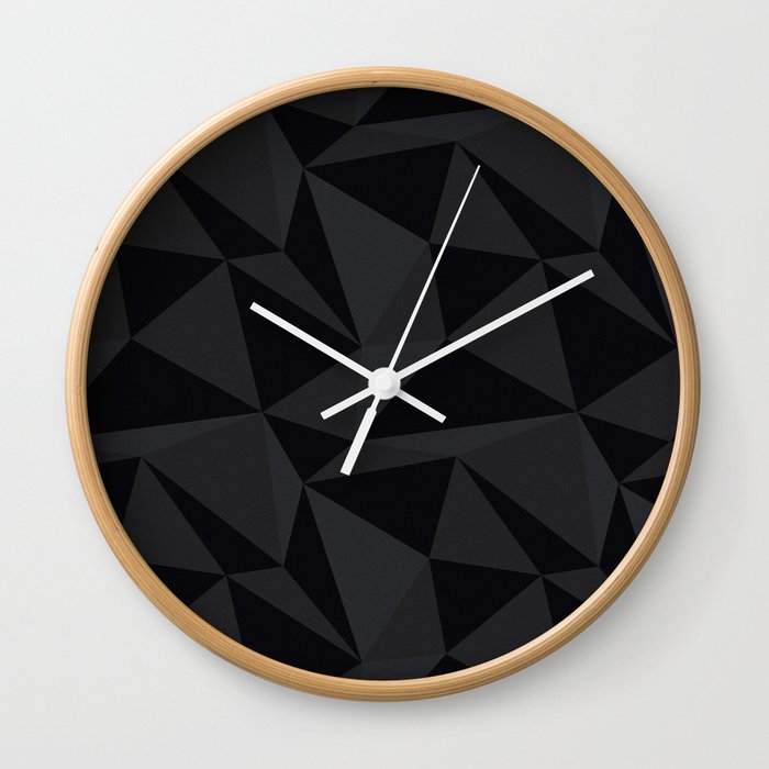 Triangular Black Wall Clock