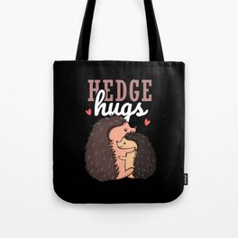 Kawaii Hedgehog Hugs Animal Hearts Valentines Day Tote Bag