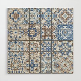 Mediterranean Decorative Tile Print XVII Wood Wall Art