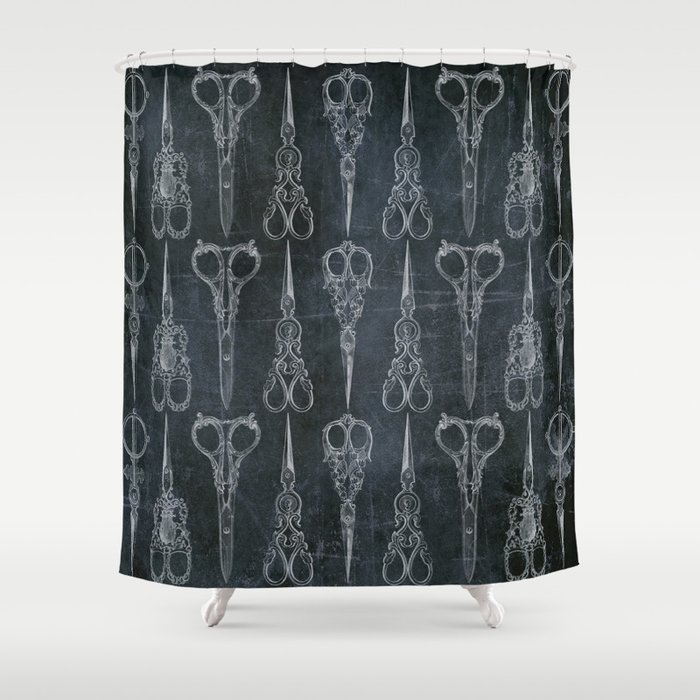 Gothic/Victorian Scissors Shower Curtain