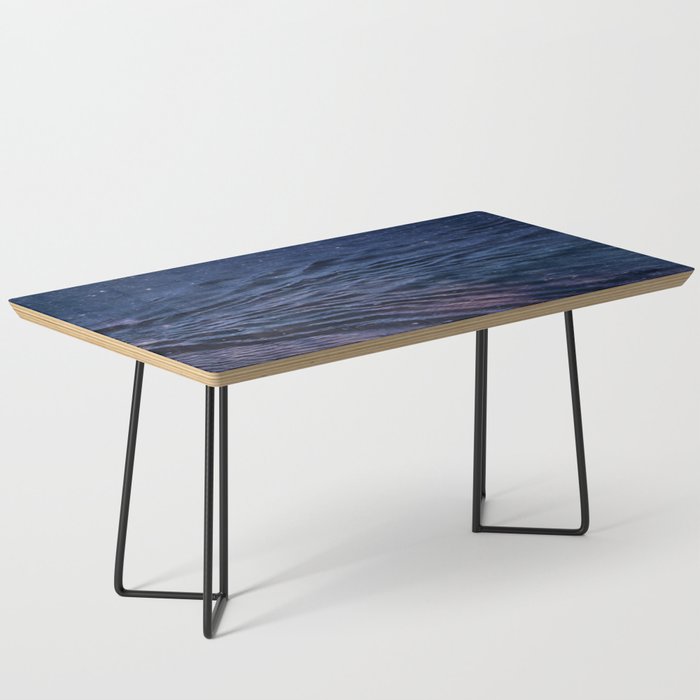 Galactic blue cosmic beach water surface pattern Coffee Table