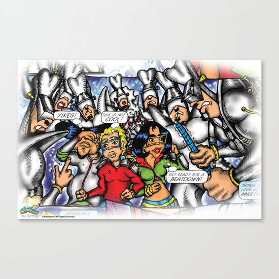 C2 & Posse (This is not Cool!) Canvas Print