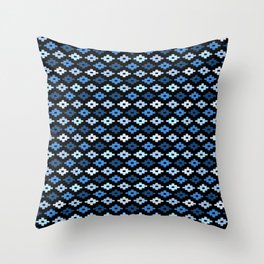 Royal Blue Pattern - Dark Throw Pillow