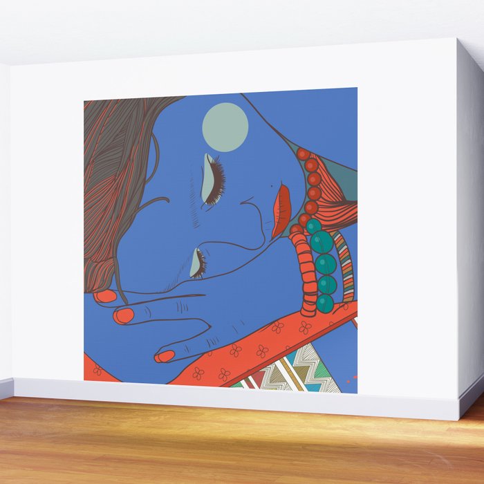 Digital Print Sleeping Girl Painting Woman Wall Art Poster