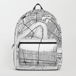 New Orleans Map White Backpack