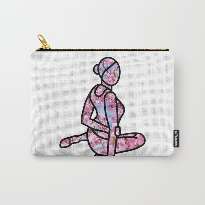 Cherry Blossom Yoga Carry-All Pouch