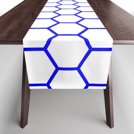 Honeycomb (Blue & White Pattern) Table Runner