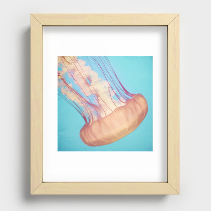 Jellyfish in Pastels Recessed Framed Print