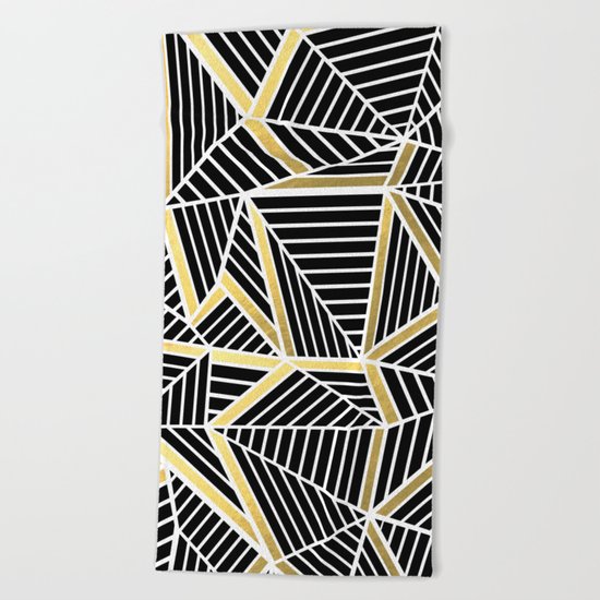 Ab Lines 2 Gold Beach Towel