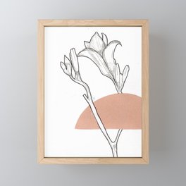 Flower Drawing Framed Mini Art Print