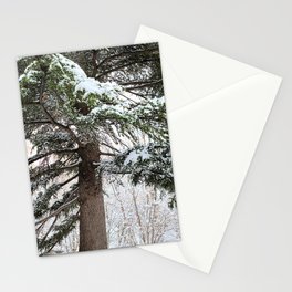Snowy Winter Scene Stationery Card