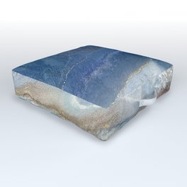 Ocean Blue Resin by Corina Bakke Outdoor Floor Cushion