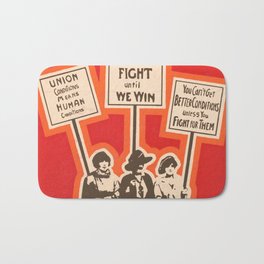 Chicago Womens Labor Union - Vintage Poster- Feminism - Chicago History Bath Mat