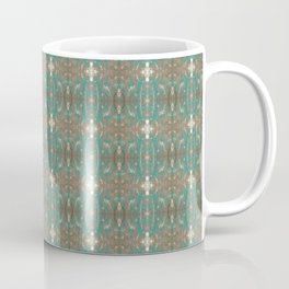 Tealy plad Coffee Mug | Graphicdesign, Pattern, Digital, Acrylic, Teal 