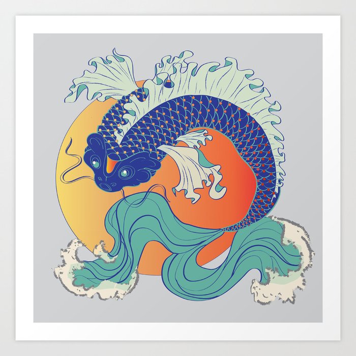 Modern Koi Fish Art Print