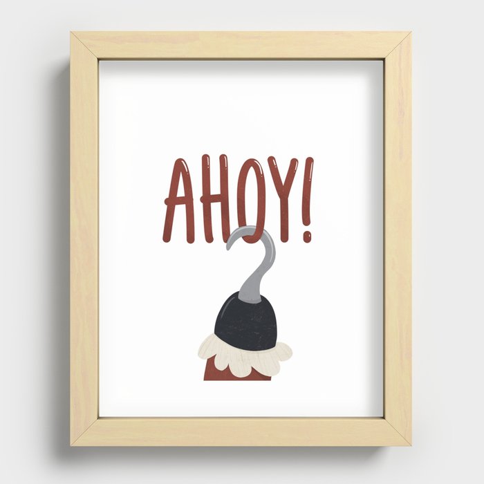 Ahoy Pirate! Recessed Framed Print