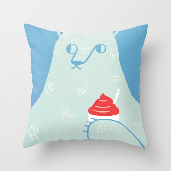 Polar Beverage Throw Pillow