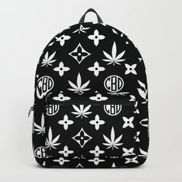 Marijuana tile pattern. Digital Illustration background Backpack
