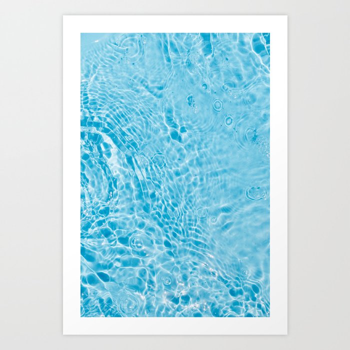 Clear blue turquoise water | Tavel photography Art Print