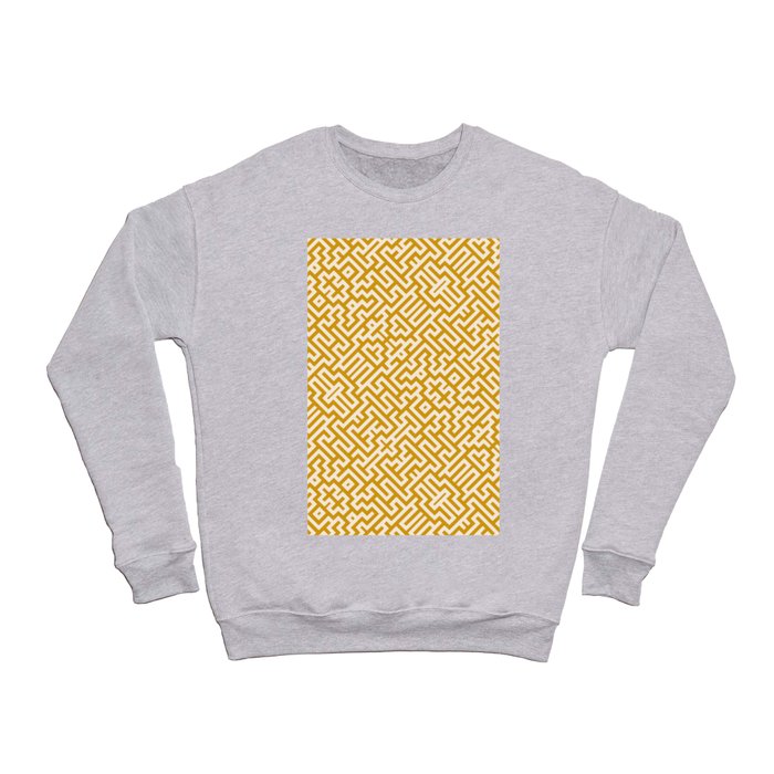 Magic Maze, Gold Vector Pattern Crewneck Sweatshirt