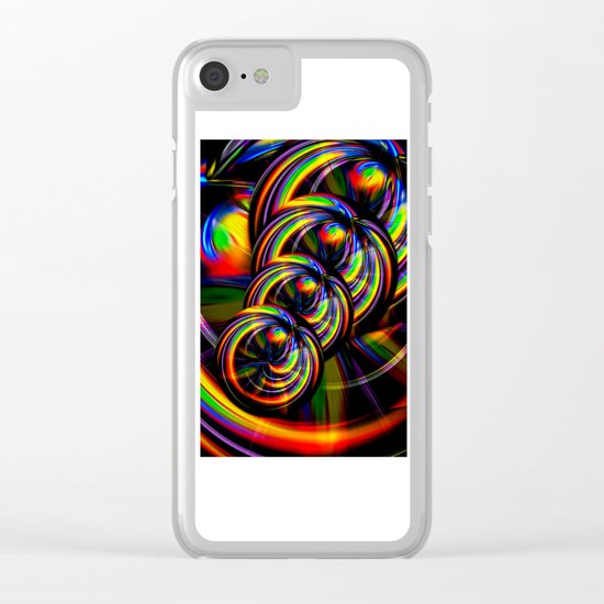 Creations in the color spectrum of the rainbow 3 Clear iPhone Case