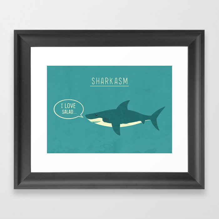 Sharkasm Framed Art Print