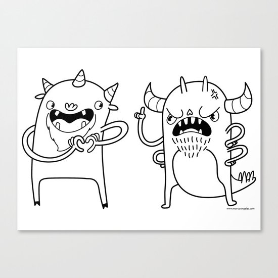 Monster Dialogues Canvas Print