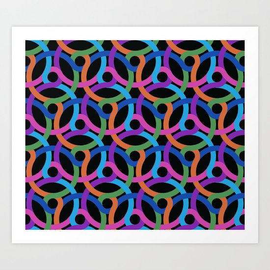 Colorful rings Art Print