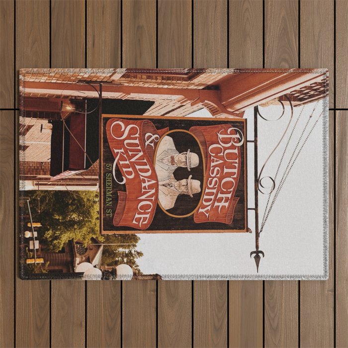 Butch Cassidy and the Sundance Kid Sign Outdoor Rug