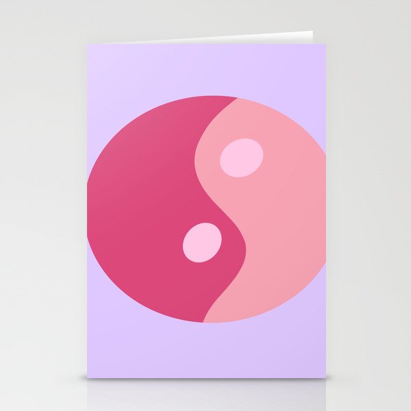 Zen and Happy - pink Stationery Cards