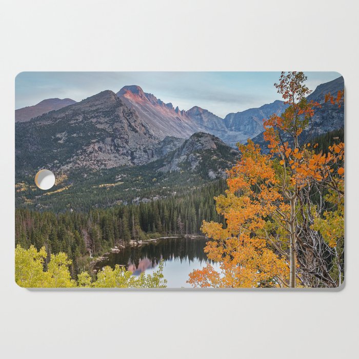 Bear Lake Autumn Sunset Colorado Rocky Mountain National Park Landscape Cutting Board