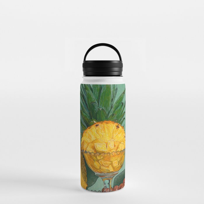 Hawaiian Pineapple and Glass Water Bottle