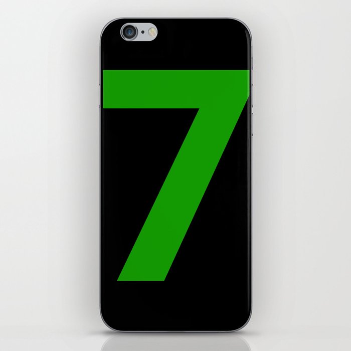 Number 7 (Green & Black) iPhone Skin