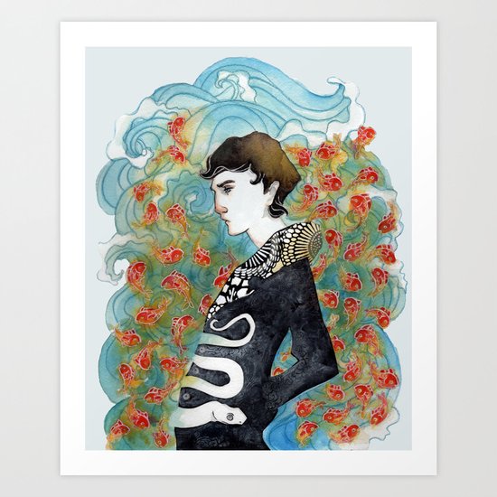 The White Snake Art Print