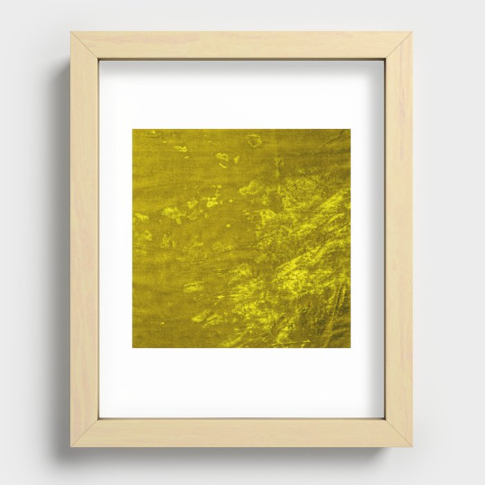 Mustard yellow velvet texture Recessed Framed Print