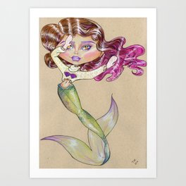 Winter Mermaid Art Print